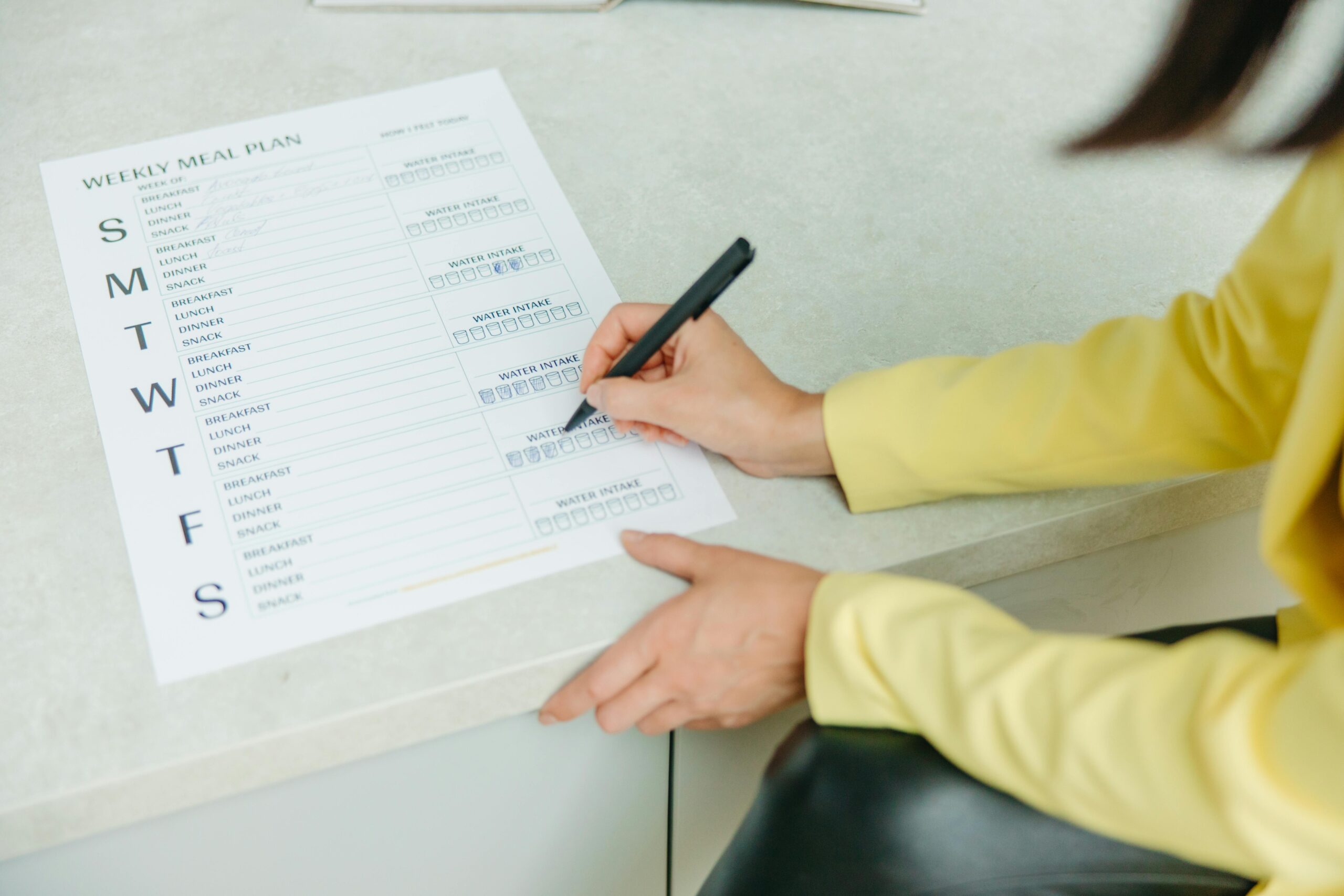weekly meal planning list